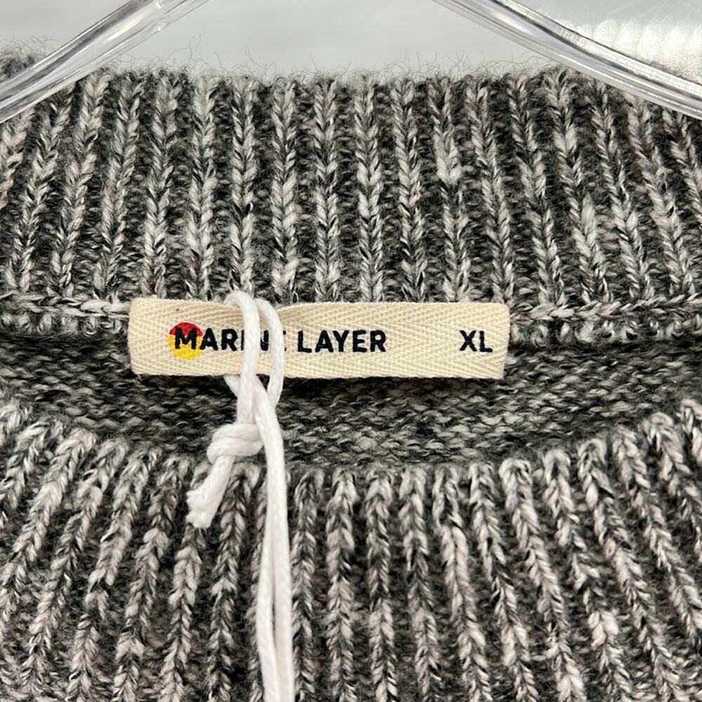 Marine Layer Alma Puff Sleeve Sweater - Charcoal Heather - XL - NWT - Picture 4 of 7